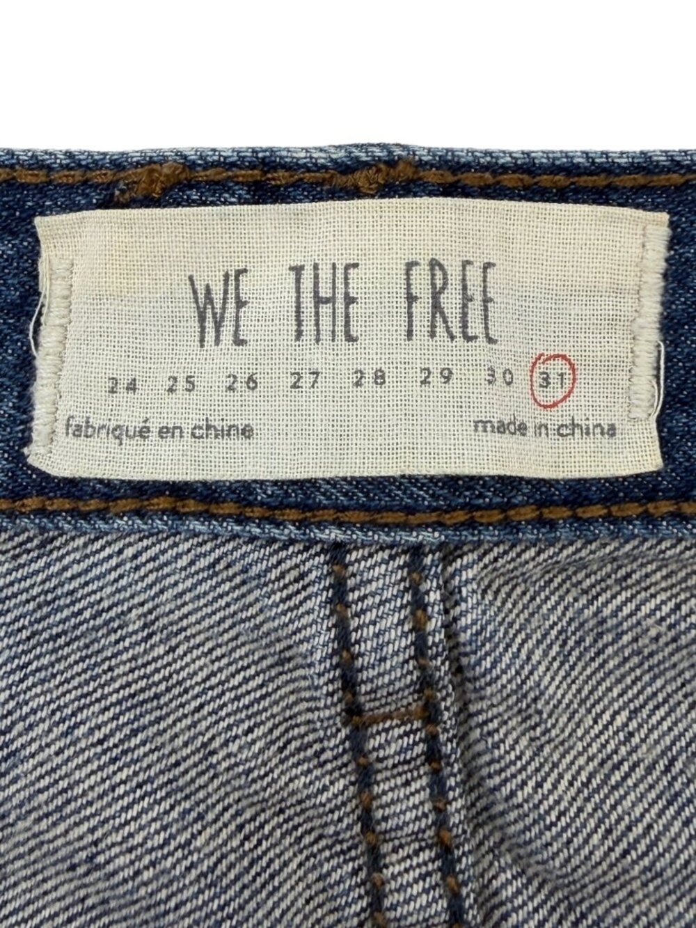 Free People Distressed Fringe Denim Jean Shorts 31| Boho Grunge Indie Sleaze Y2K - Picture 15 of 16